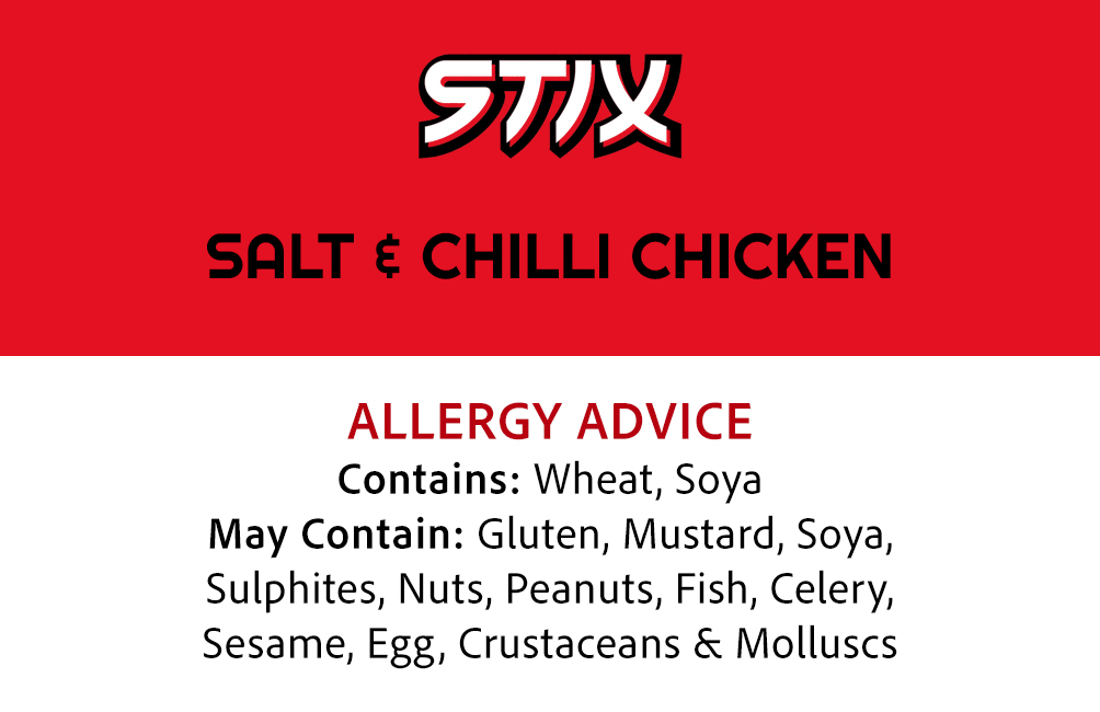 Salt & Chilli Chicken Allergens